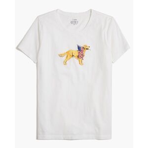 J. Crew Dog with American Flag Graphic Tee